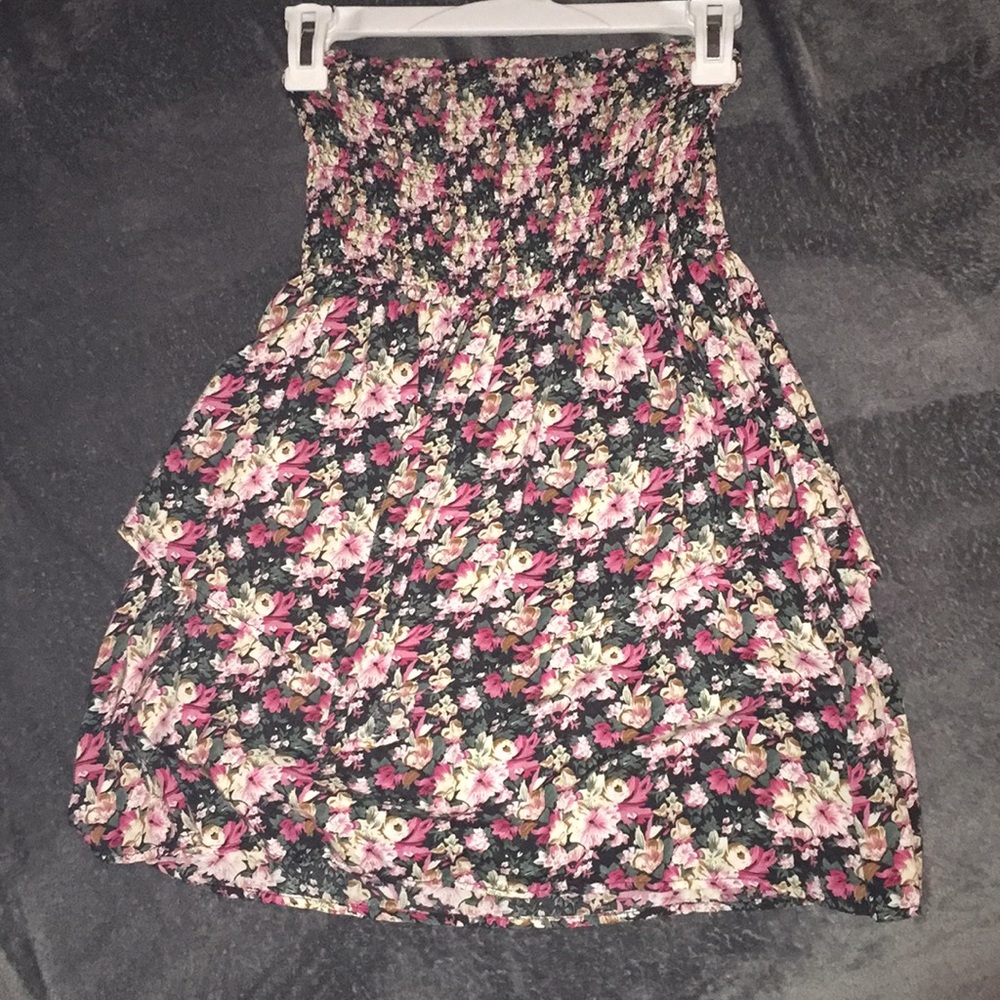 Floral Strapless Dress